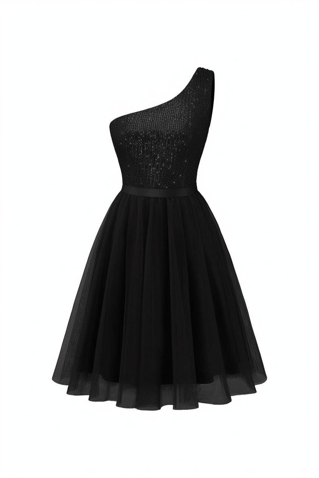 A-Line Knee Length Sequined Graduation Dresses CS0561 - COCOMELODY